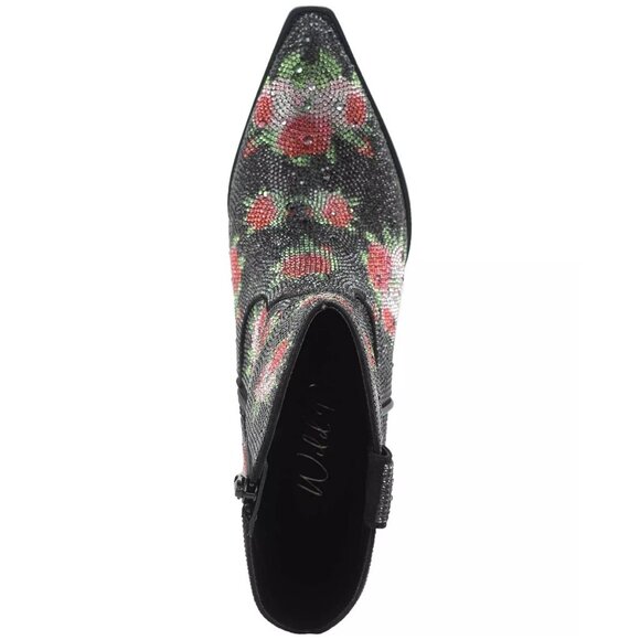 120$ I.N.C International Concepts Floral Raisie Dress Booties Size 7.5 US Black - Picture 3 of 5